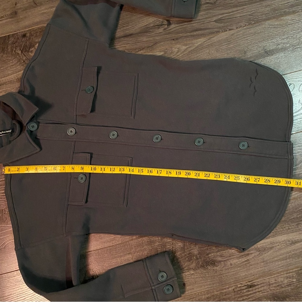 Lazy Pants‎ Fleece Shacket green small - Picture 7 of 11